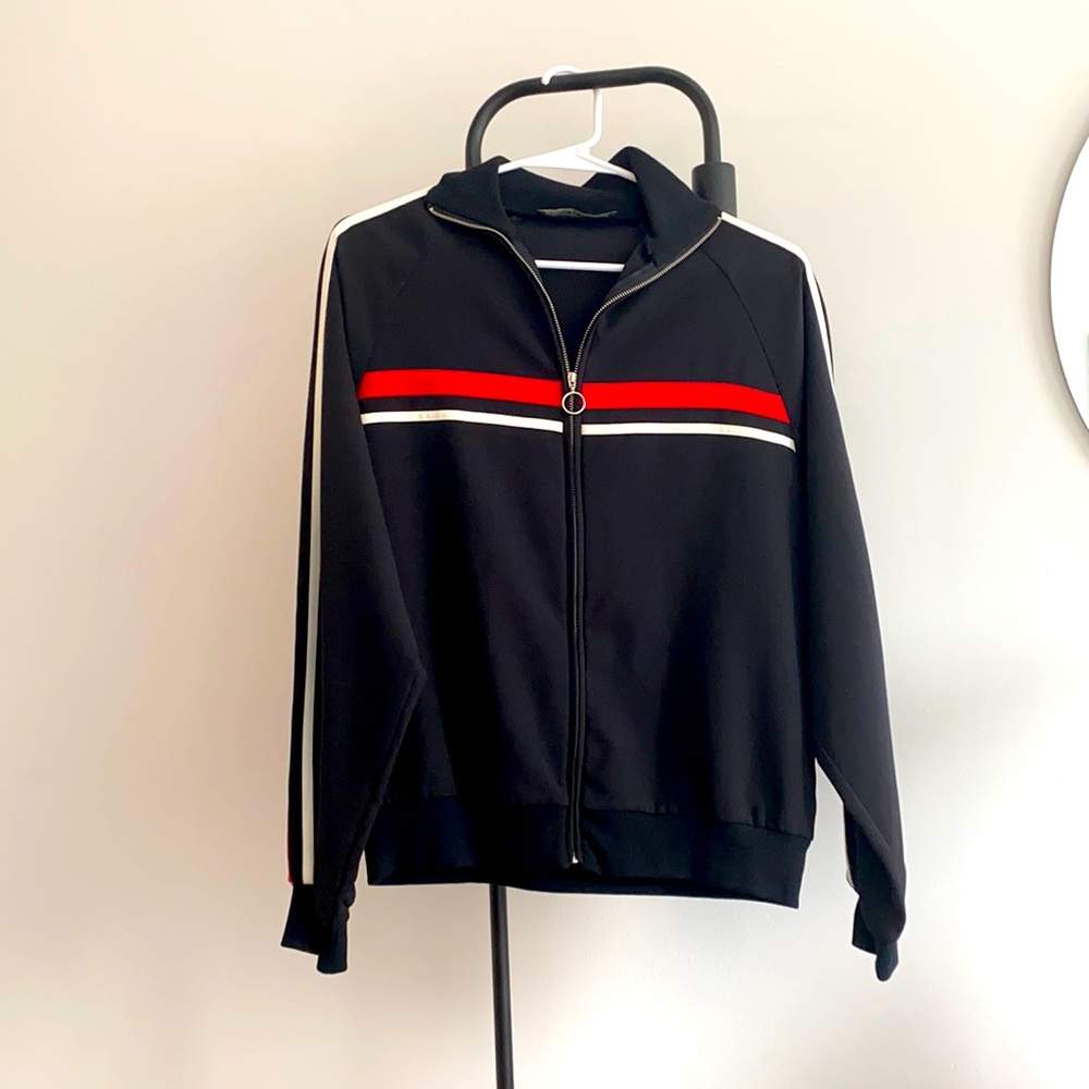 Black Zara light-weight bomber jacket